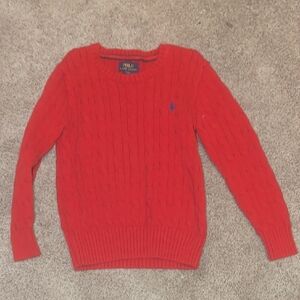 Polo by Ralph Lauren Girl's Vibrant Red Crewneck Sweater